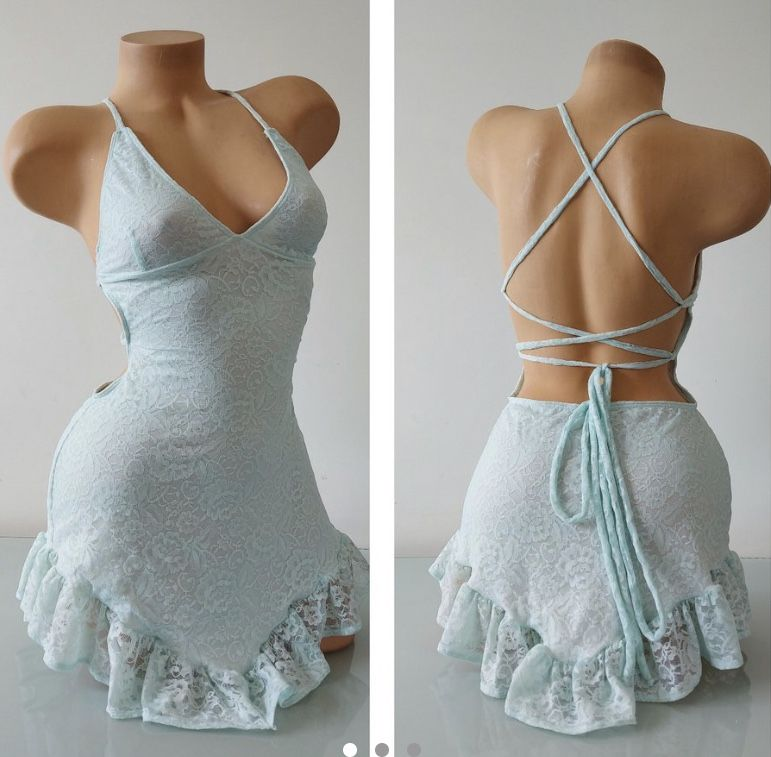 Backless Lace Homecoming Dress Sexy Party Dress Y2601