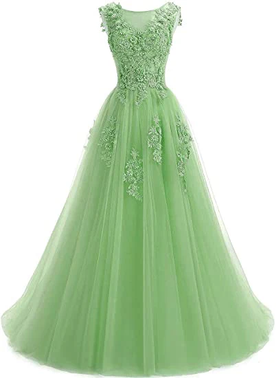 Beautiful Lavender Tulle Long Prom Dress , A-Line Party Dress Y907