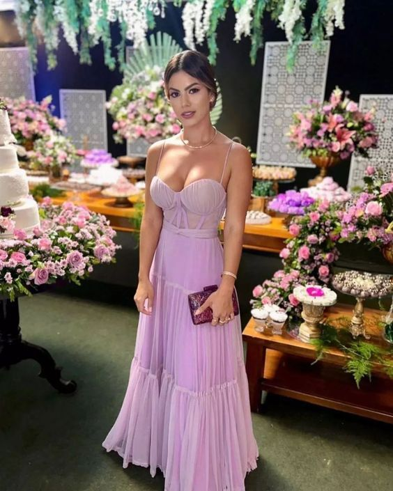 Lilac Evening Gown,Long Prom Dress Party Dress Y4818