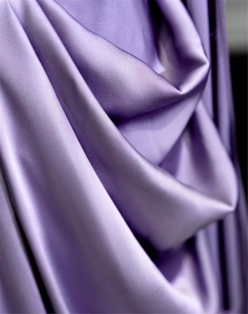 Modest Purple Satin Long Prom Dress,Purple Evening Dress Y2589