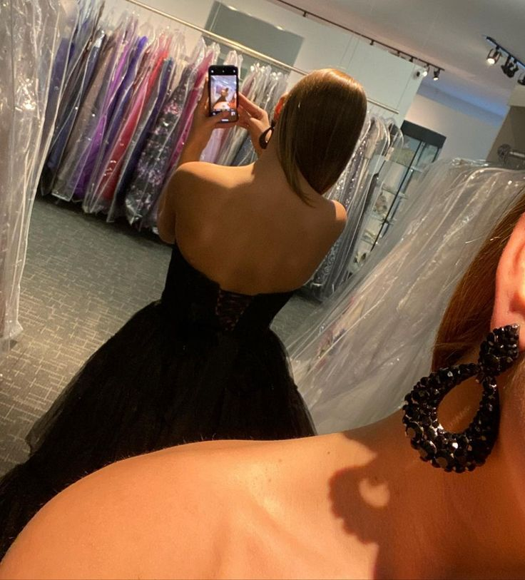 Black High Low Tulle Prom Dress, Black Tulle High Low Formal Evening Dress Y4893