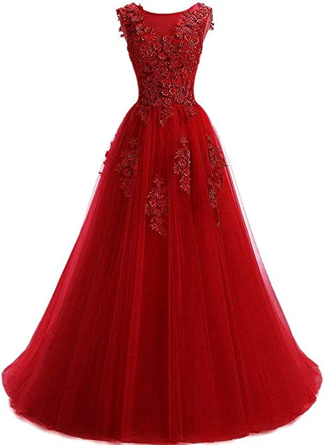 Beautiful Lavender Tulle Long Prom Dress , A-Line Party Dress Y907