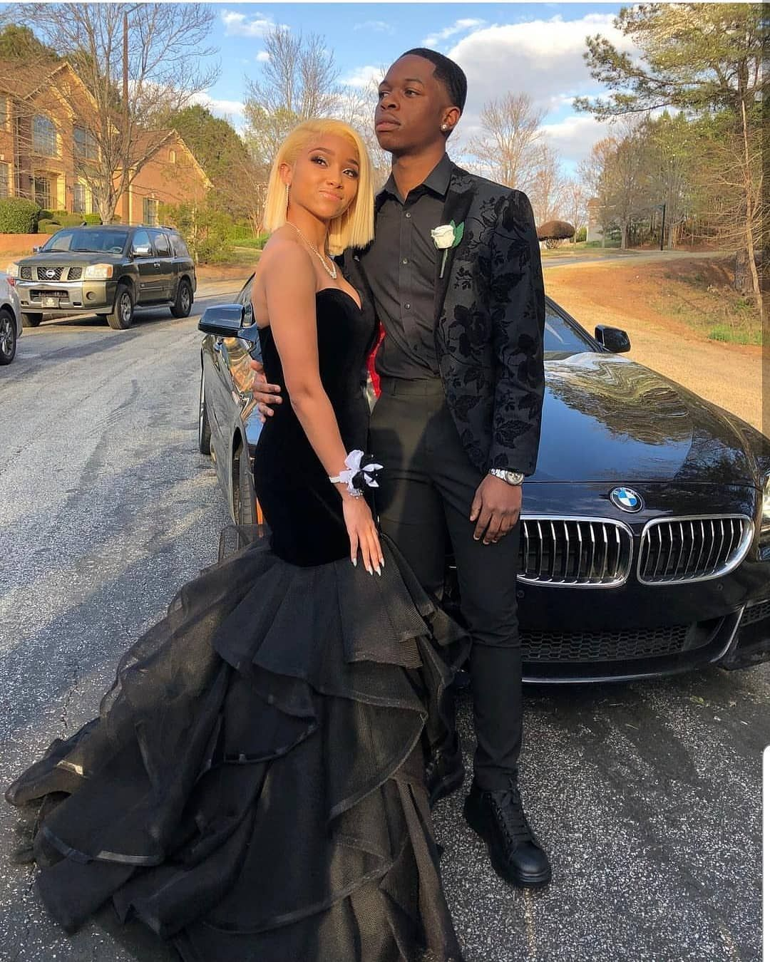 Mermaid Black Layered Long Sweetheart Organza Prom Dresses Y4307