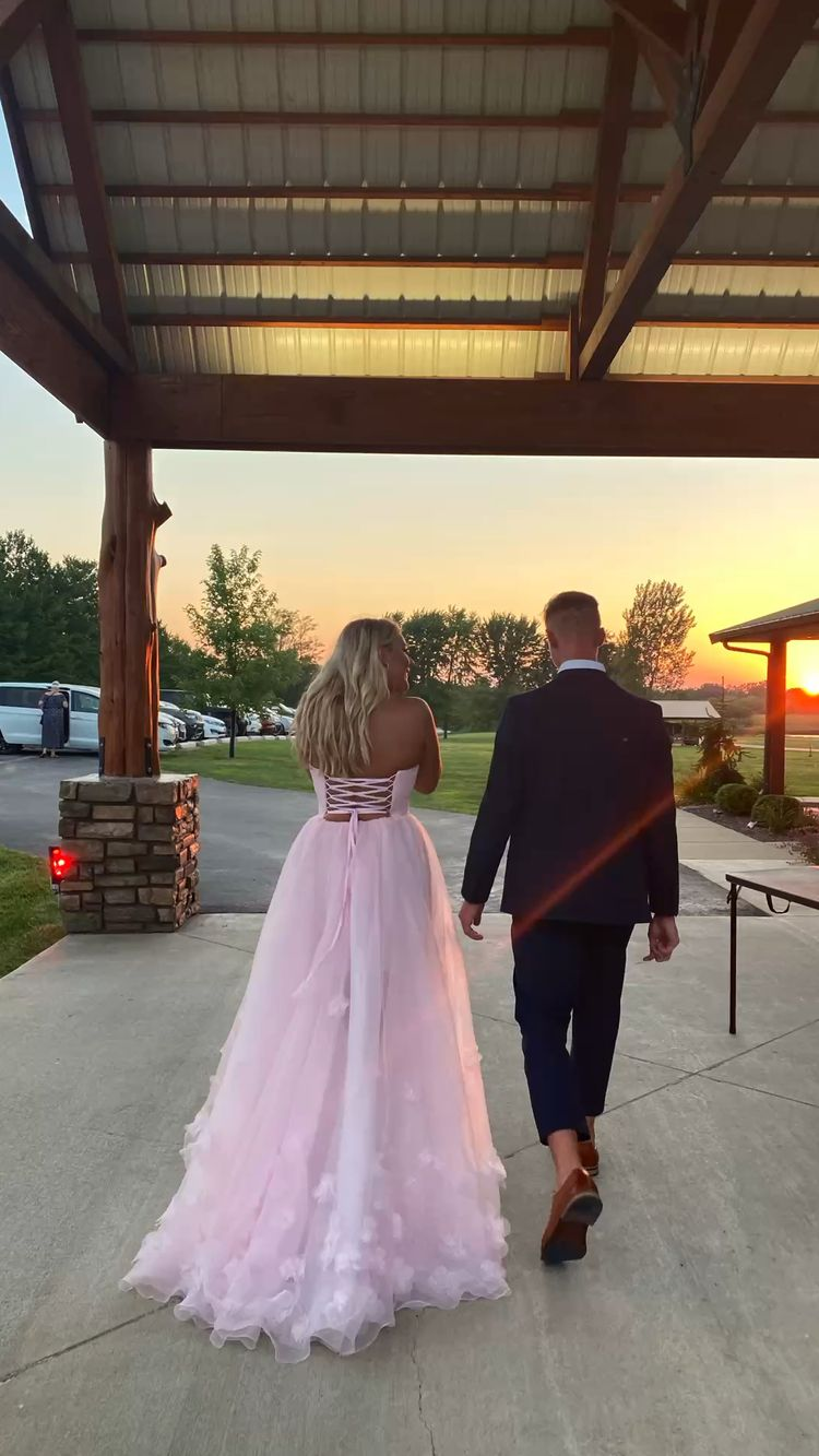 Strapless Pink Tulle Prom Dress,Lace-up Pink Formal Dress Y2159