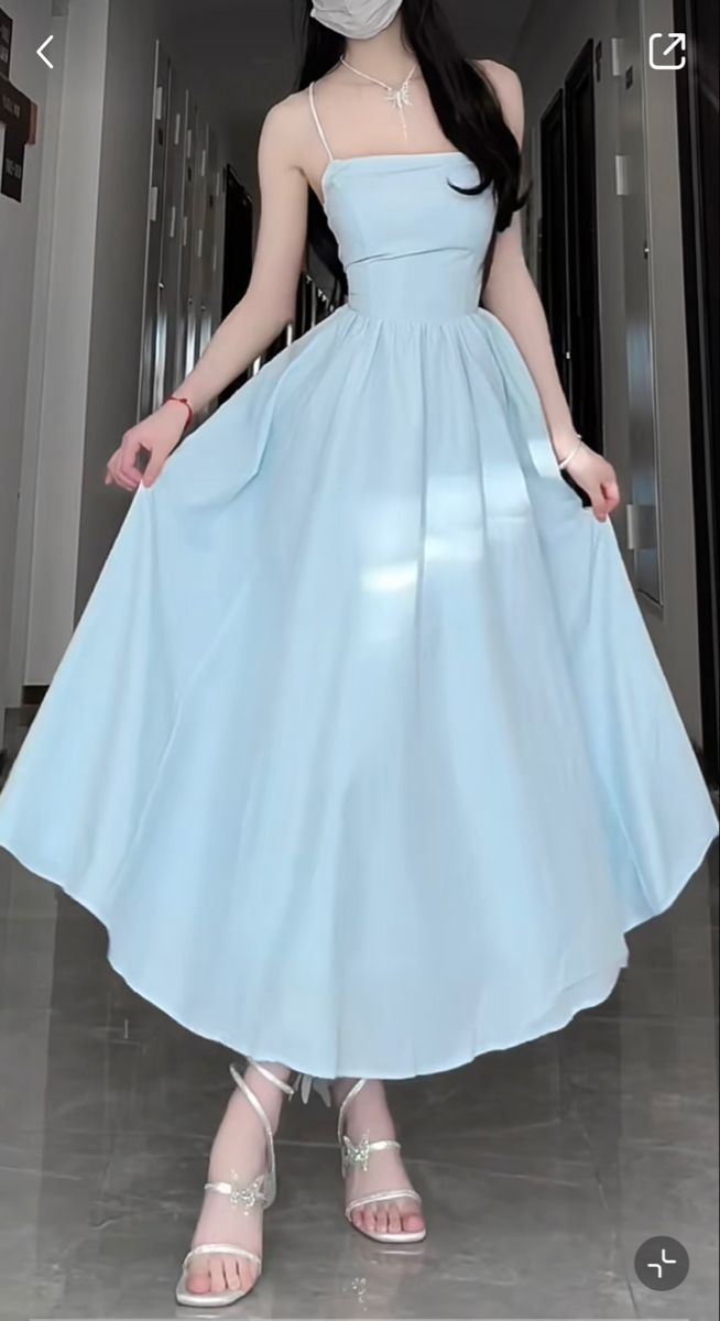 Modest A-line Blue Party Dress,Prom Dress For Junior Y4496