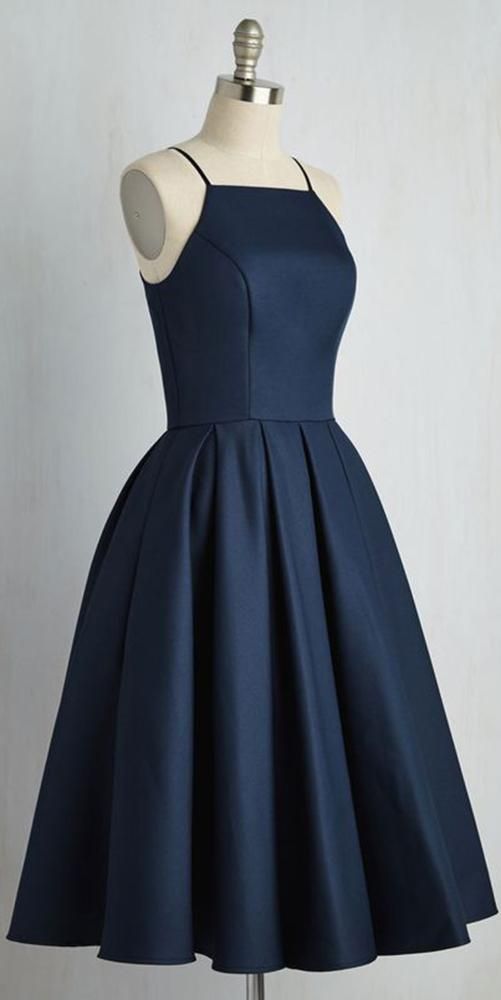 Simple Spaghetti Straps Short Homecoming Dress Cute Girls Short Cocktail Party Dress Short School Dance Dresses S5747