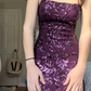 Purple Prom Dress Sparkly pattern sequins and glitter dress Y4722