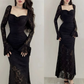 Sexy Lace Mermaid Long Prom Dress Evening Dress Y7741