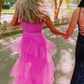 Spaghetti Straps Layered Tulle Graduation Dresses,Long Prom Dress Outfits Y6804