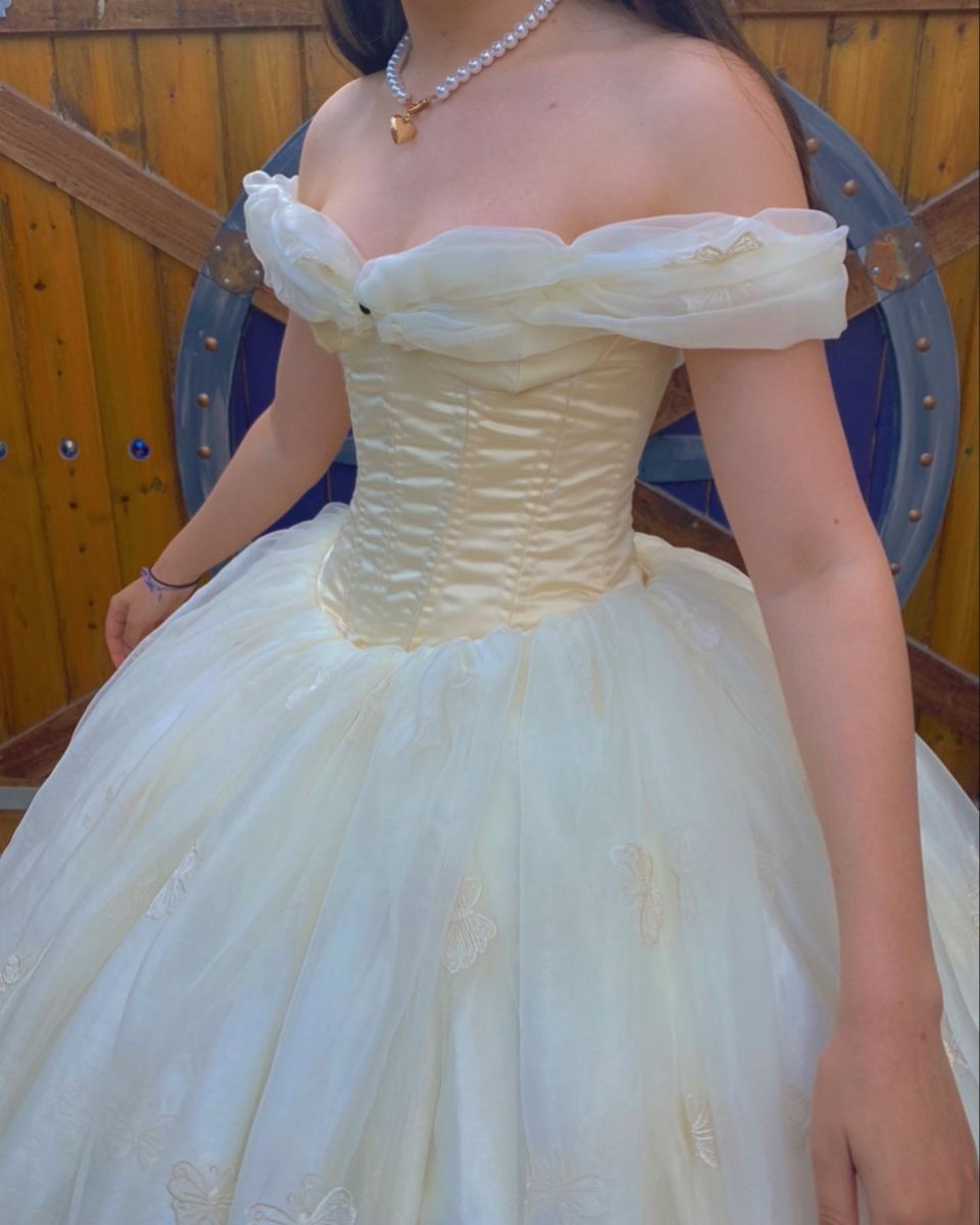 Off The Shoulder Tulle Princess Dress Long Prom Dress Y2644