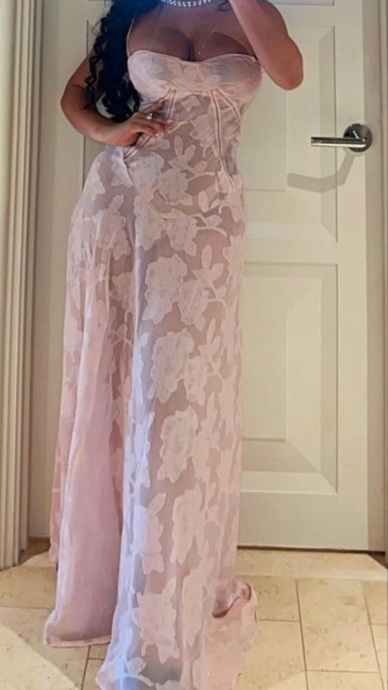 Cute 18th Birthday Dresses Pink Spaghetti Straps Lace Prom Dress Y6980