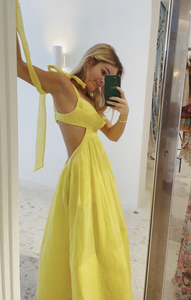Trendy Yellow Sleeveless Prom Dress,Yellow Party Gown Y2817