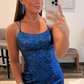Royal Blue Sequin Bodycon Mini Homecoming Dress Y2825