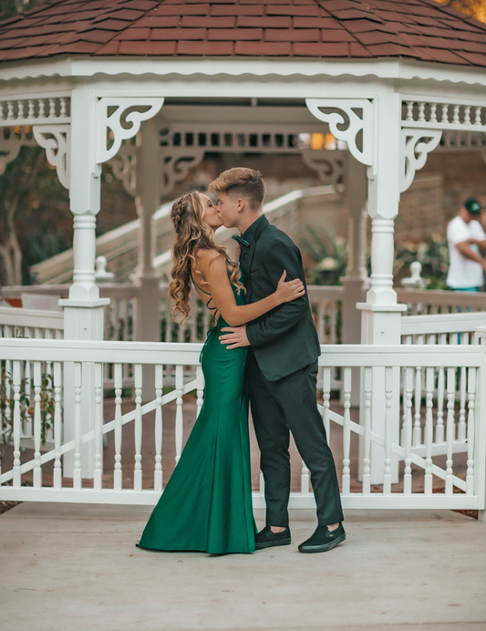 Classy Green Mermaid Prom Dress Lace-up Back,Green Evening Dress Y5449