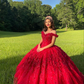 Luxurious Red Quinceanera Dress,Red Ball Gown,Red Sweet 16 Dress Y2338