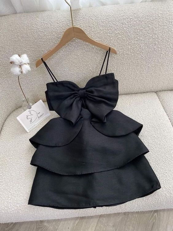 Lovely Black Homecoming Dress,Black Cocktail Dress Y2359