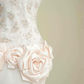 Elegant Light Pink Satin Lace Sequin Beaded Evening Dress,Slit Mermaid Prom Dress Y8672