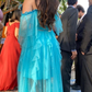 Off The Shoulder Blue Long Prom Dress,Charming Blue Evening Dress Y2395