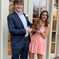 Cute Coral Color A-line Homecoming Dress,8th Graduation Dress Y2812