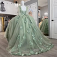 Women's Spaghetti Quinceanera Ball Gown Lace Applique for Sweet 15 16 Dresses Y3038