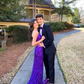 Glitter Purple Sequins Mermaid Prom Dress,Backless Prom Gown Y4971