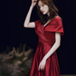 A-line Evening Dress V-neck Prom Gown Short Cap-sleeve Party Robe Long Satin Formal Women Custom-made Dress Y4574