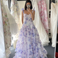 Chic A-line Print Long Prom Dress Formal Dress  Y3021