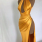 Unique Sexy Prom Dress Yellow Evening Dress Y6609
