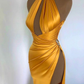 Unique Sexy Prom Dress Yellow Evening Dress Y6609
