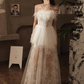 Sexy Retro Style Fashion Evening Sheer Party Dress,White Evening Dress ,Y2407