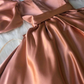 A-line Square Neckline Satin Long Prom Dress,Graduation Dress Y4958