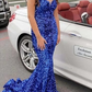 Sexy Mermaid Glitter Prom Dress Long Evening Gowns Dark Green Women Formal Dresses Y4329