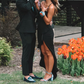 Simple Black Spaghetti Straps Prom Dress,Black Party Gown Y5389