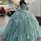 Glamorous 3D Flowers Ball Gown,Princess Dress,Sweet 16 Dress  Y2320