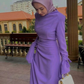 Modest Purple Prom Dress with Long Sleeves,Trendy Purple Evening Dress  Y4857