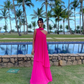A-line Fuchsia Prom Dress,Fashion Party Gown Y5307