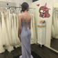 Elegant Mermaid Lace-up Back Prom Dress with Train Y3075