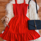 Cute A-line Hot Pink Homecoming Dress, Hot Pink Summer Outfit Dress Y3094