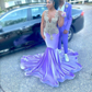 Purple Mermaid Long Prom Dress,Charming Purple Formal Gown  Y2314