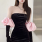 Sexy Black Strapless Homecoming Dress,Black Party Dress Y2381