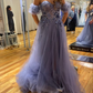 Sweetheart Neckline A-line Tulle Prom Dress,Graduation Dress  Y7043