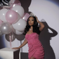 Sexy Pink Homecoming Dress with Pleated,Pink Birthday Party Dress  Y2568