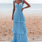 Charming Blue Prom Dress Long Evening Dress Y6363