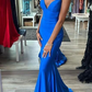 Royal Blue Mermaid Long Prom Dress,Elegant Evening Dress  Y7228
