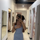 Sparkling Slit Leg Fitted Dress in Powder Blue,Charming Evening Dress Y3076