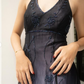 Vintage V Neck A Line Formal Prom Dress Sexy Evening Gown  Y7914