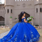 Royal Blue Ball Gown Quinceanera Dresses 3D Flower Sweetheart Sweet 15 16 Prom Party Gowns Y2821