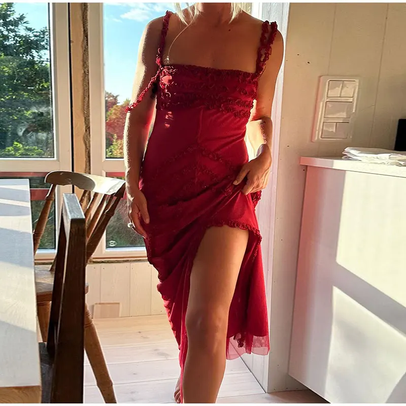 Elegant Red Sheath/Column Prom Dress,Vintage Prom Gown Y4609