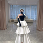 Strapless A-line Multi-layered Evening Dress,Evening Party Dress Y4380