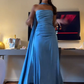 Elegant Blue Prom Dress,Chic Blue Evening Dress  Y7442